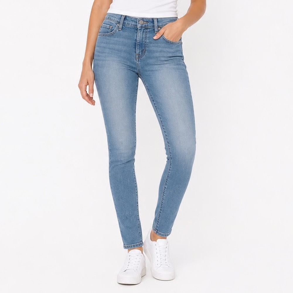 Levis 311 Shaping Skinny Jeans Medium Wash Blue Denim Size 27 Womens
